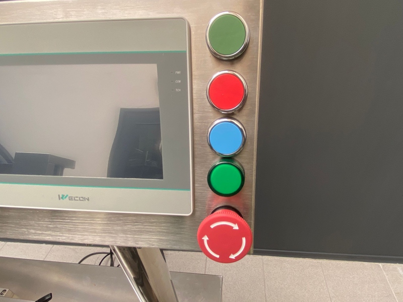 automatic labeling machine alm-v1 control buttons touchscreen